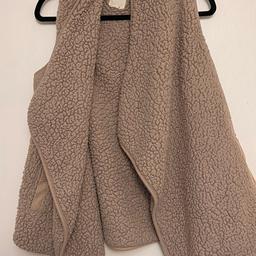 Cozy Tan Sherpa Vest